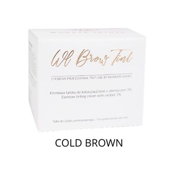 WONDER LASHES farba do brwi COLD BROWN