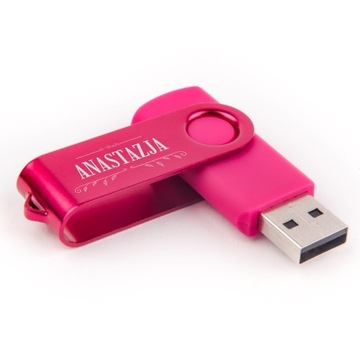 Красочная подарочная флешка 8 ГБ + гравировка имени