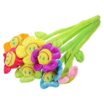 Гибкие плюшевые цветы, плюшевые фигурки, игрушка-роза 7