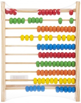 ДЕРЕВЯННЫЙ АБАБУС 10-РЯДНЫЙ, УЧИМСЯ СЧИТАТЬ