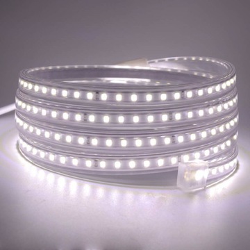 TAŚMA LED 230V 2835 ZIMNA BIEL CIĘTA CO 20 CM KLIK