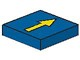 LEGO Blue Tile 2 x 2 with Arrow Thin Yellow 3068p08 strzałka space