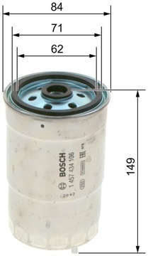 BOSCH 1 457 434 106 FILTR PALIVA