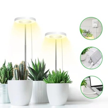 СВЕТОДИОДНАЯ ЛАМПА ДЛЯ ВЫРАЩИВАНИЯ РАСТЕНИЙ, БЕЛАЯ USB 72LED