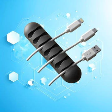 Zestaw organizerów do kabli klipsy uchwyty opaski maskownica 173w1 trytytki