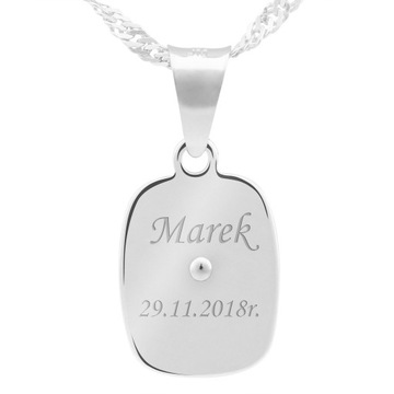 Серебряный медальон Мать Ченстоховская пр. 925 Гравировка