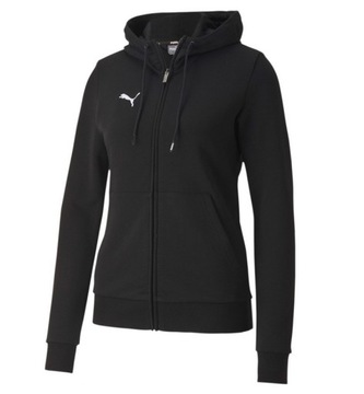 Bluza Damska Dresowa Puma Rozpinana z kapturem Czarna Małe Logo r. L