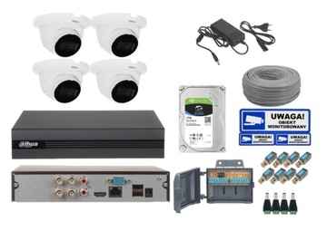 Zestaw monitoringu Dahua 4 kamery FHD HDD 1 TB