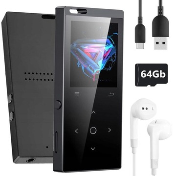 MP3-ПЛЕЕР СЕНСОРНОЕ ВИДЕО BLUETOOTH 64G РАДИО USB ЖК-дисплей Электронная книга + НАУШНИКИ