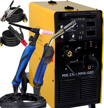 SPAWARKA INWERTOROWA MIGOMAT PÓŁAUTOMAT MIG 270W MMA IGBT 280A TIG 400V