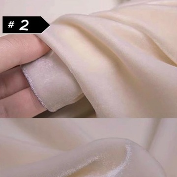 Morwa Jedwabny Tkanina Aksamit Sukienka Tkanina DIY, Beige