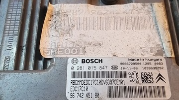 CITROEN C3 PEUGEOT 207 JEDNOTKA MOTORU 0281015847 9674245180