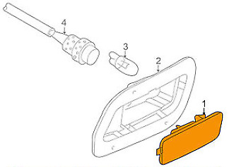 LAMPA KONTURA VW GOLF VI R20 USA US LEVÝ