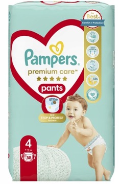PAMPERS PANTS PIELUCHOMAJTKI 4 PREMIUM CARE 58 szt