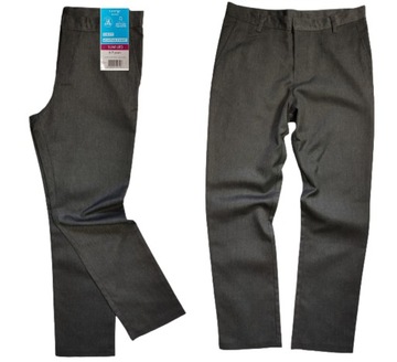 GEORGE spodnie WIZYTOWE szare SLIM FIT 158-164