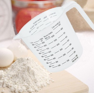 КУХОННАЯ МЕРНАЯ КРУЖКА С МЕРКОЙ, 1Л