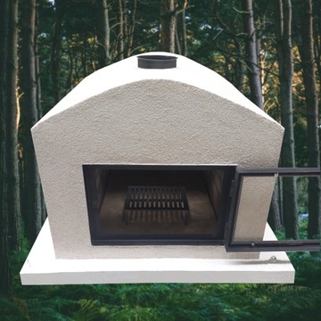 Садовая печь для пиццы и хлеба для террасы с дровяными каминными дверцами