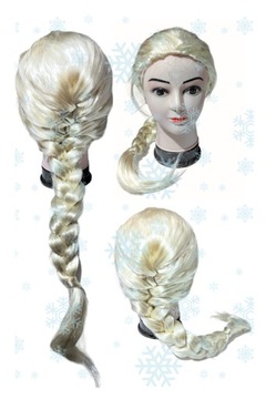 Kostium PERUKA WŁOSY WARKOCZ FROZEN ELSA ELZA