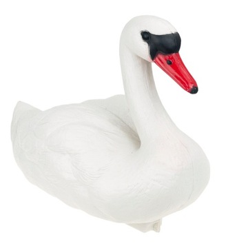 ŁABĘDŹ PLASTIK FIGURA PŁYWAJĄCA ŁABĘDZIA FIGURKA DO STAWU OCZKA OZDOBA