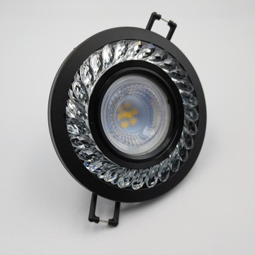 Галогенный стеклянный потолочный светильник, черный, GU10 LED STRIP