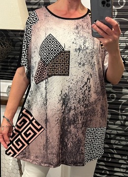 DUŻA TUNIKA BIG SIZE ELEGANCKI LOOK roz.50-56 5XL 6XL WZORY JAKOŚĆ