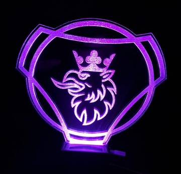 Зеркало SCANIA LOGO RGB со светодиодной подсветкой в ​​кабине
