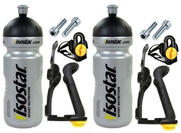 2 x Zestaw Koszyk Regulowany Bidon ISOSTAR 650 ml. plus śrubki kol .3