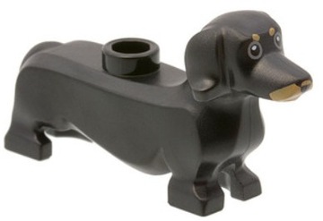 LEGO 53075pb02 PIES JAMNIK czarny BAM (2g)