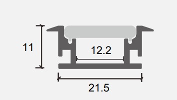 НАБОР АНОДНЫХ НАПОЛЬНЫХ СВЕТОДИОДНЫХ ПРОФИЛЕЙ LP-FLOOR. 2М.