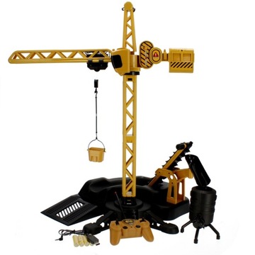 DUŻY MEGA DŹWIG ŻURAW STEROWANY PILOTEM dźwiek