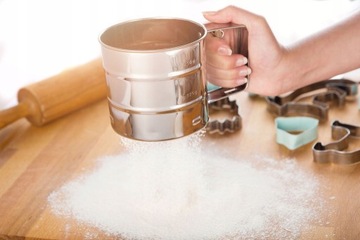 Просеиватель для муки, сито для сахарной пудры, стальная чашка