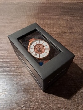 Zegarek damski SEKONDA 2315.28 biały brązowy pasek