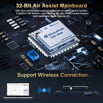 Ультралазерный гравер SCULPFUN S30 600*600 мм, 11 Вт