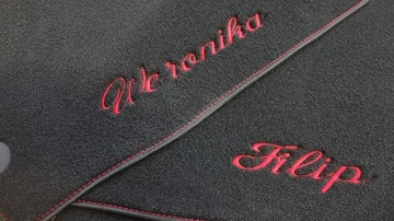 Dywaniki welurowe standard z haftem