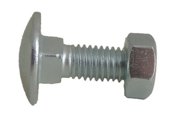 ŚRUBY ŚRUBA ZAMKOWA OCYNKOWANA M10x40 DIN 603 + NAKRĘTKA M10 10 kpl