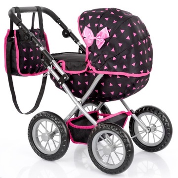КОЛЯСКА ДЛЯ КУКЛЫ KINDERPLAY СКЛАДНАЯ СУМКА Глубокая Гондола С РЕГУЛИРУЕМОЙ РУЧКОЙ