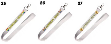 Smycz na klucze z imieniem, dowolnym napisem - wiele wzorów