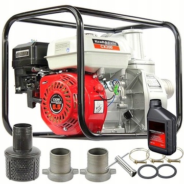 POMPA DO WODY SPALINOWA motopompa 3'' 3cale 1000l/min + AKCESORIA !