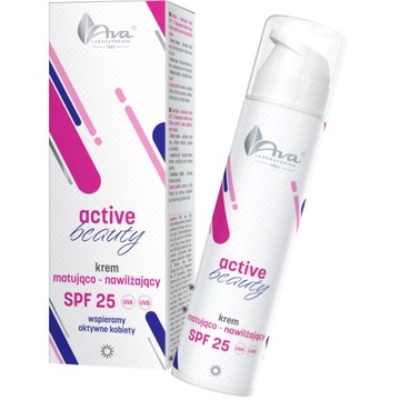 AVA ACTIVE BEAUTY KREM DO TWARZY MATUJĄCO NAWILŻAJĄCY SPF 25 NA DZIEŃ