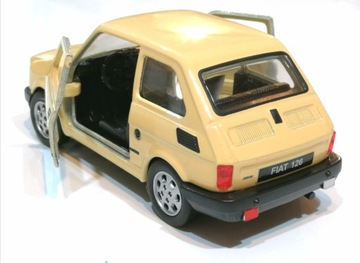Автомобиль Fiat 126p металл Maluch WELLY, кремовая модель