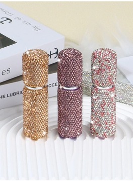 Портативный флакон для духов на 5 мл, 10 мл, инкрустированный стразами, многоразового использования