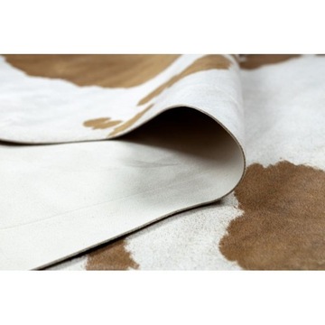 Ковер Искусственная коровья кожа черно-коричневый 100х150 см