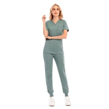 KOMPLET MEDYCZNY KOSZULKA SPODNIE UNIFORM DAMSKI