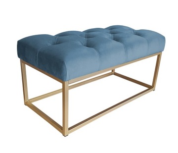 Ławka CHESTERFIELD LOFT podstawa złota pufa podnóż