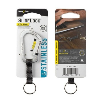 Nite Ize SlideLock Key Ring #3 Stalowy