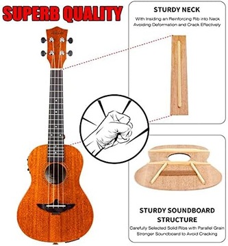 Комплект концертной гавайской гитары Aklot AKEC23 23 дюйма