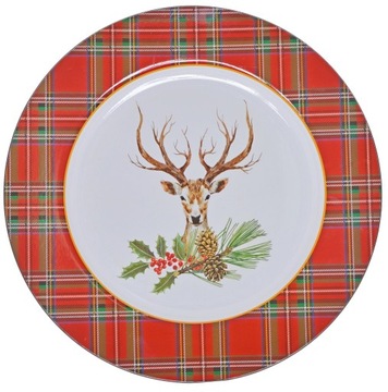 PODTALERZ ŚWIĄTECZNY Z RENIFEREM TACA PODSTAWKA