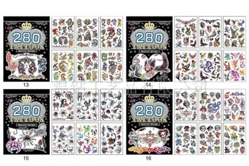 TATUAŻE ZMYWALNE DLA DZIECI DUŻY ZESTAW 280 szt