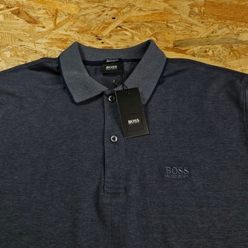 Koszulka Polo T-shirt HUGO BOSS Casual Granatowa Nowy Model Męska 3XL XXXL