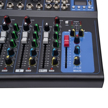 7-канальный живой аудио USB Bluetooth-микшер Аудио DJ Музыкальное шоу